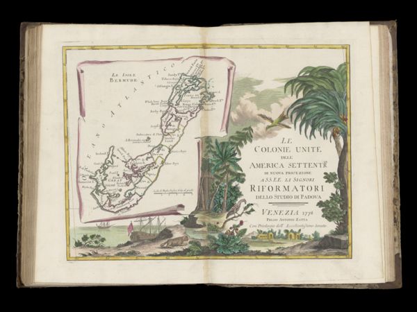 Le Colonie Unite dell' America Settentr.le di nuova projezione a SS. EE.  Li Signori Riformatori dello studio di Padova