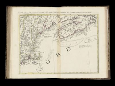 L' Arcadia, le Provincie di Sagadahook e Main, la Nuova Hampshire, la Rhode Islande, e parte di Massachusset e Connecticut.
