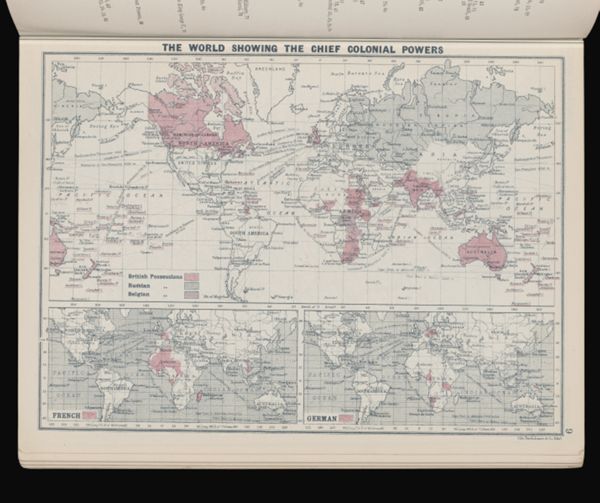 The World showing the chief colonial powers