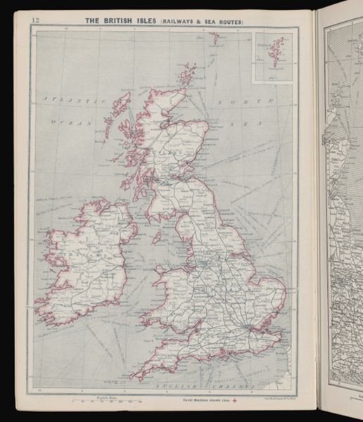 The British Isles (railways & sea routes)