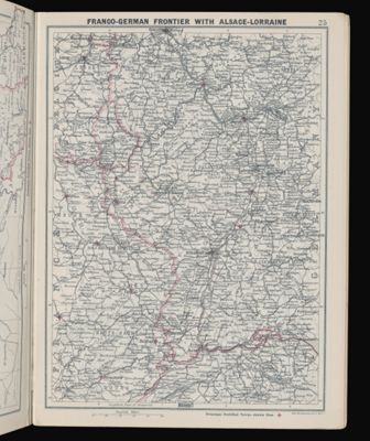 Franco-German frontier with Alsace-Lorraine
