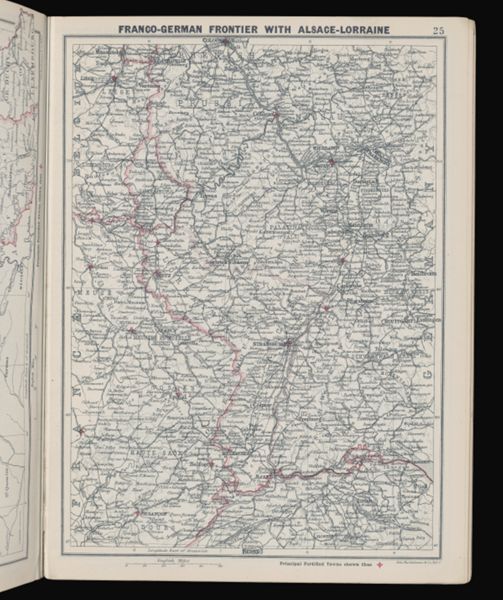 Franco-German frontier with Alsace-Lorraine