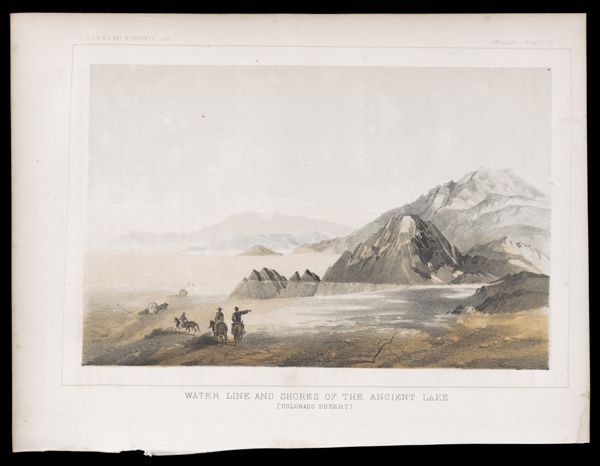 Water line and shores of the ancient lake (Colorado Desert)