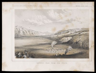 U.S.P.R.R.Exp. & Surveys, 32nd. parallel & Cal. General report, Plate . Warners Pass from San Felipe.