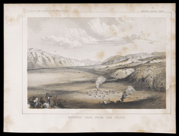 U.S.P.R.R.Exp. & Surveys, 32nd. parallel & Cal. General report, Plate . Warners Pass from San Felipe.
