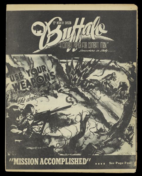 The Buffalo 92nd Infantry Division : a combat paper for combat men. v. 5 (no.9), January 15, 1945. [Front cover]