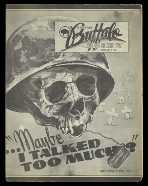 The Buffalo 92nd Infantry Division : a combat paper for combat men. v. 5 (no.11), January 29, 1945. [Front cover]