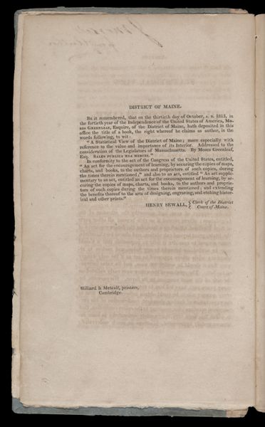 District of Maine. [Clerk's note]