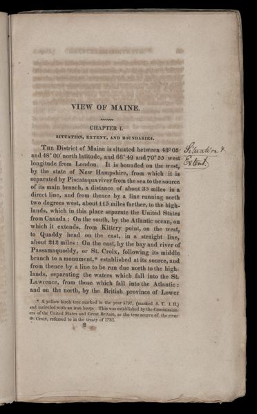 View of Maine. Chapter I. Situation, extent and boundaries.