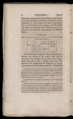 Table III. Estimate of the gain and loss, exclusive of the natural increase in the United States.