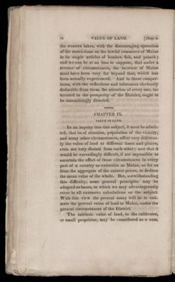 Chapter IX. Value of land.