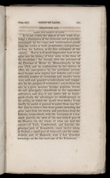 Chapter XII. Sales and grants of land.