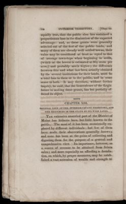 Chapter XIII. General view of the interior vacant territory, and the resources of the state in it's wild lands.