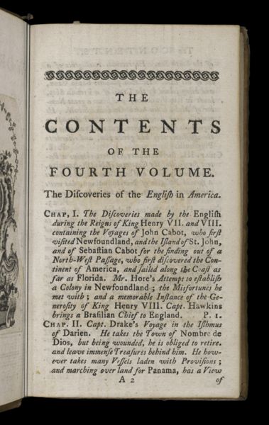 The Contents of the Fourth Volume. The Discoveries of the English in America.