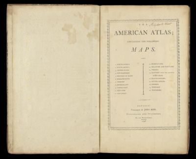 The American Atlas; containing the following Maps.