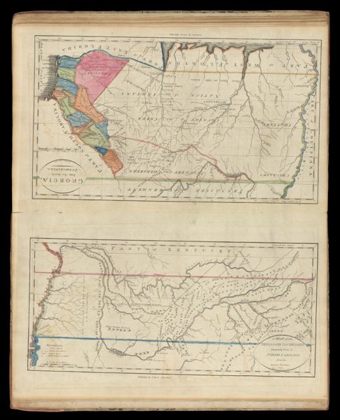Georgi, from the latest Authorities. / A map of the Tennassee Government formerly Part of North Carolina from the latest Surveys 1795
