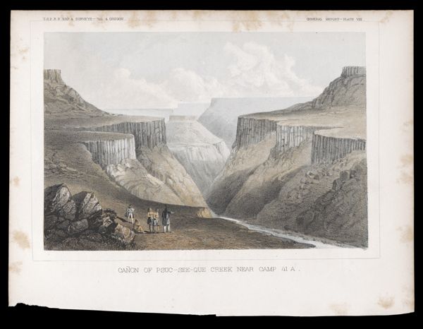 General Report -- Plate VIII. Cañon Psuc-see-que Crek near Camp 41A.