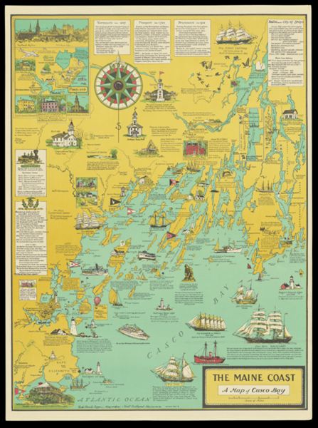 The Maine Coast, A Map of Casco Bay