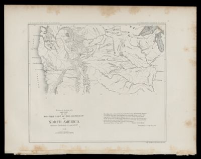 Reduced Section of a Sketch of the Western Part of the Continent North America between Latitudes 35° and 52° Nth 1818