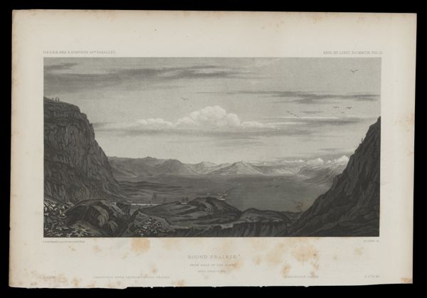 Round Prairie from the haed of the sam. April 21st at 10 AM Timpanogos River entering round prairie. Timpanogos cañon.