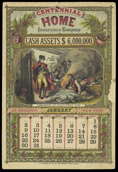 Centennial Home Insurance Company [1876 calendar]