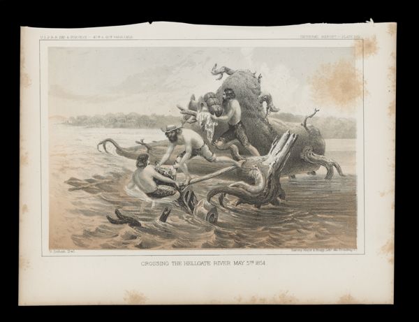 Crossing Hellgate River May 5th 1854