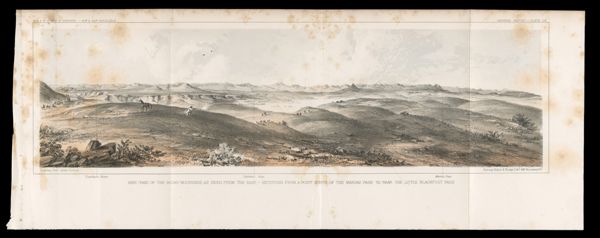 Main Chain of the Rocky Mountains as seen from the East, - Extending from a Point North of the Marias Pass to Near the Little Blackfoot Pass