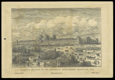 Principal building of the Centennial International Exhibition, 1876. Philadelphia.