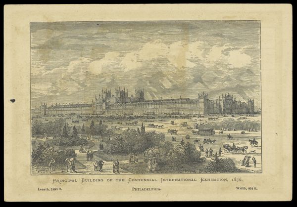 Principal building of the Centennial International Exhibition, 1876. Philadelphia.