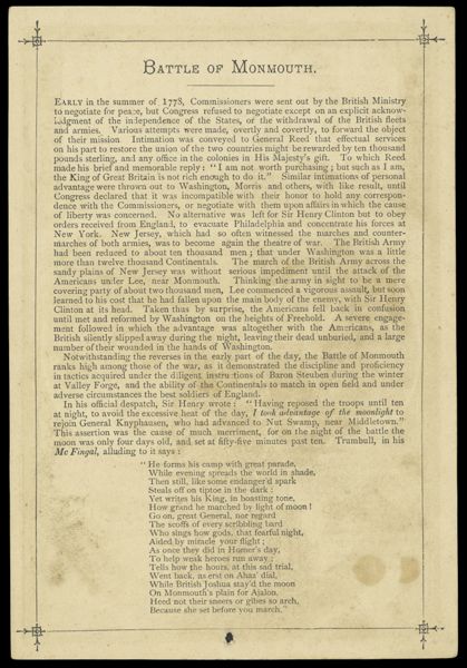 Battle of Monmouth.