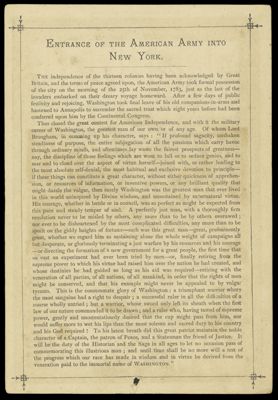 Entrance of the American Army into New York.