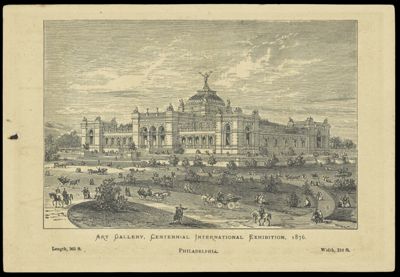 Art Gallery, Centennial International Exhibition, 1876. Philadephia.