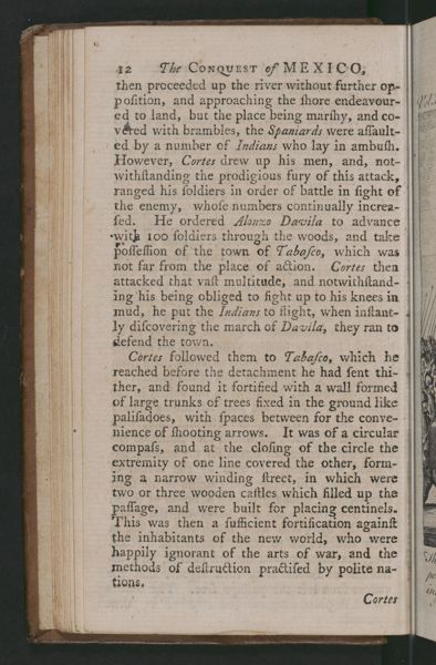 Vol. II. P. 12. The engagement between the Spaniards & people of Tabasco & their manner of fortifying themselves.