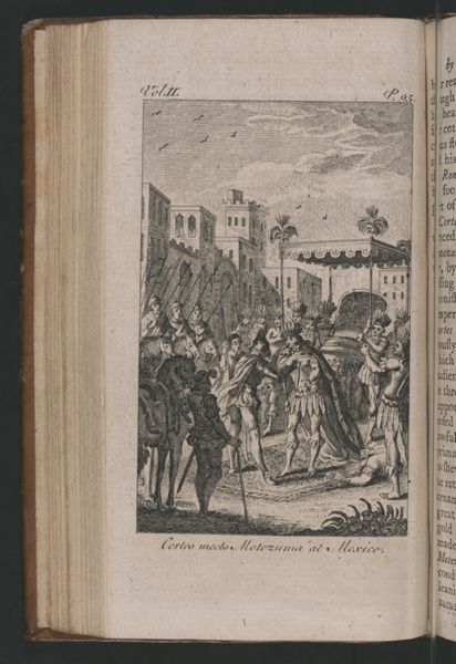 Cortes meets Motezuma at Mexico