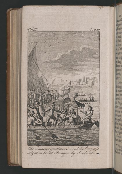 The Emperor Quatimozin, and the Empress seized on board a Piragua by Sandoval.