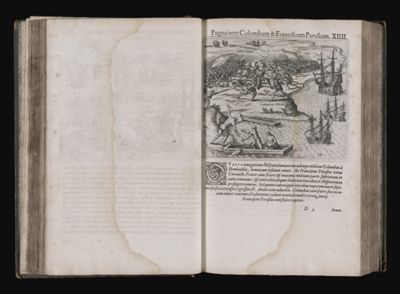 Pugnainter Columbum & Franciscum Poresium. XIII