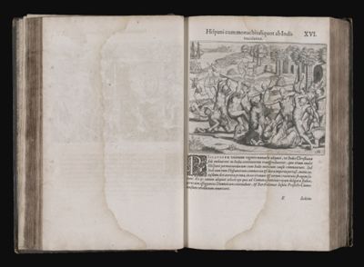 Hispani cum monachis aliquot ab Indis trucidantur. XVI.