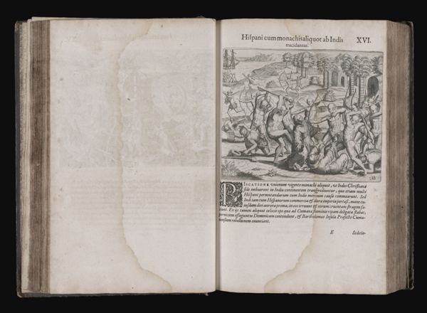 Hispani cum monachis aliquot ab Indis trucidantur. XVI.