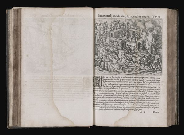 Indorum alji occiduntur, alji incendio pereunt, XVIII.