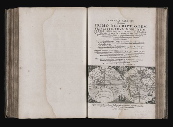 Americae pars VIII continens Primo, descriptionem trium itinerum nobilissimi et fortissimi equitis Francisci Draken, qui peragrato primum universo terrarum orbe, postea cum nobilissimo Equite Iohanne Hauckens ad expugnandum ciuitatem Panama, in indiam nauigauit, ubi vitam suam ambo sinierunt.