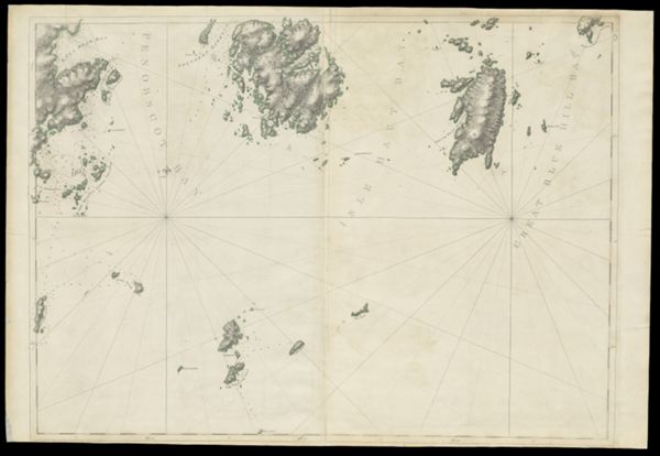[Coast of Maine - Detail of Penobscot Bay with Isle Haut and Southern Fox Island, Dated Aug. 17, 1776.]