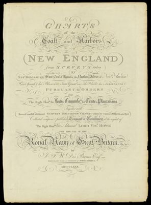 Charts of the Coast and Harbors of New England [...] [Title page]
