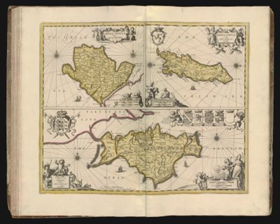 Mona Insula Vulgo Anglesey. / Mona Insula vulgo The Isle of Man. / Vectis Insula anlice The Isse of Wight