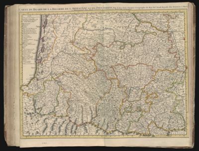 Carte du Bearn, de la Bigorre, de l'Armagnac, et des pays voisins... [Map of Bearn, of Bigorre, of Armagnac, and of neighboring country.]