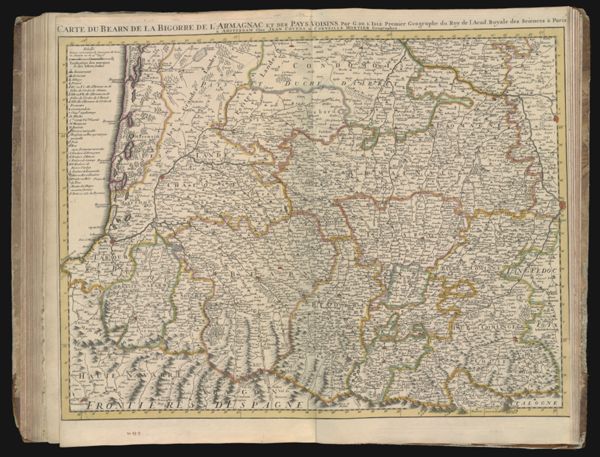 Carte du Bearn, de la Bigorre, de l'Armagnac, et des pays voisins... [Map of Bearn, of Bigorre, of Armagnac, and of neighboring country.]
