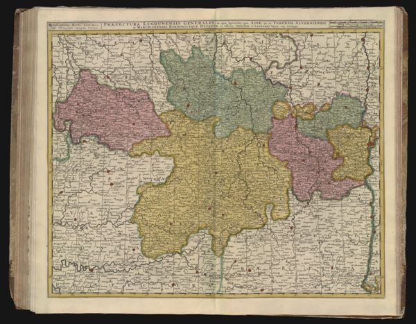Præfectura Lugdunensis Generalis, in qua Specialis ejus Ager; ut et Forensis. Alverniensis, et Marchiansis Borbonisque Ducatus || General prefecture of Lyon, in which lies its territory, and Forens, Auvergne,and Bourbon Marche.