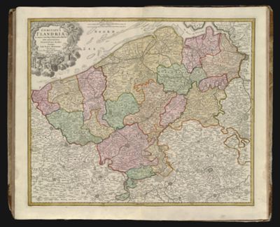Comitatus Flandriae in omnes ejusdem subjacentes Ditioes cum adjacentibus accuratissime divisus sumtibus...