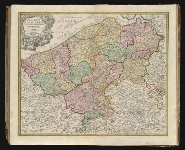 Comitatus Flandriae in omnes ejusdem subjacentes Ditioes cum adjacentibus accuratissime divisus sumtibus...