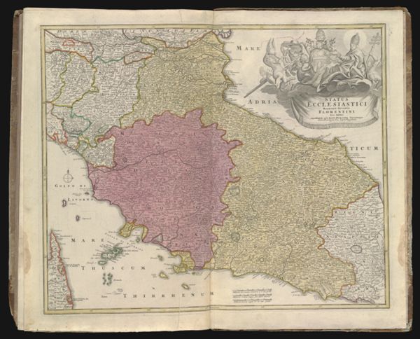 Status ecclesiastici magnique ducatus Florentini nova exhibitio. || New map of the Ecclesiastical State and the great Duchy of Florence.