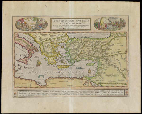 Peregrinationis divi Pauli Typus Corographicus. In qou et noui testamenti, in primis autem apostolorum historiae, a sancto Luca descriptae, omnia sere loca geographica, oculis inspicienda exhibentur.